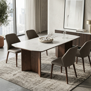 Arezzo Microcrystalline stone-top Dining Table 2.2M