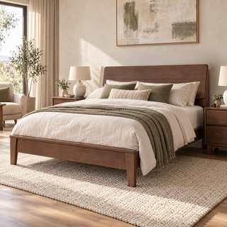 Arezzo Solidwood Bedframe w USB Charger, King