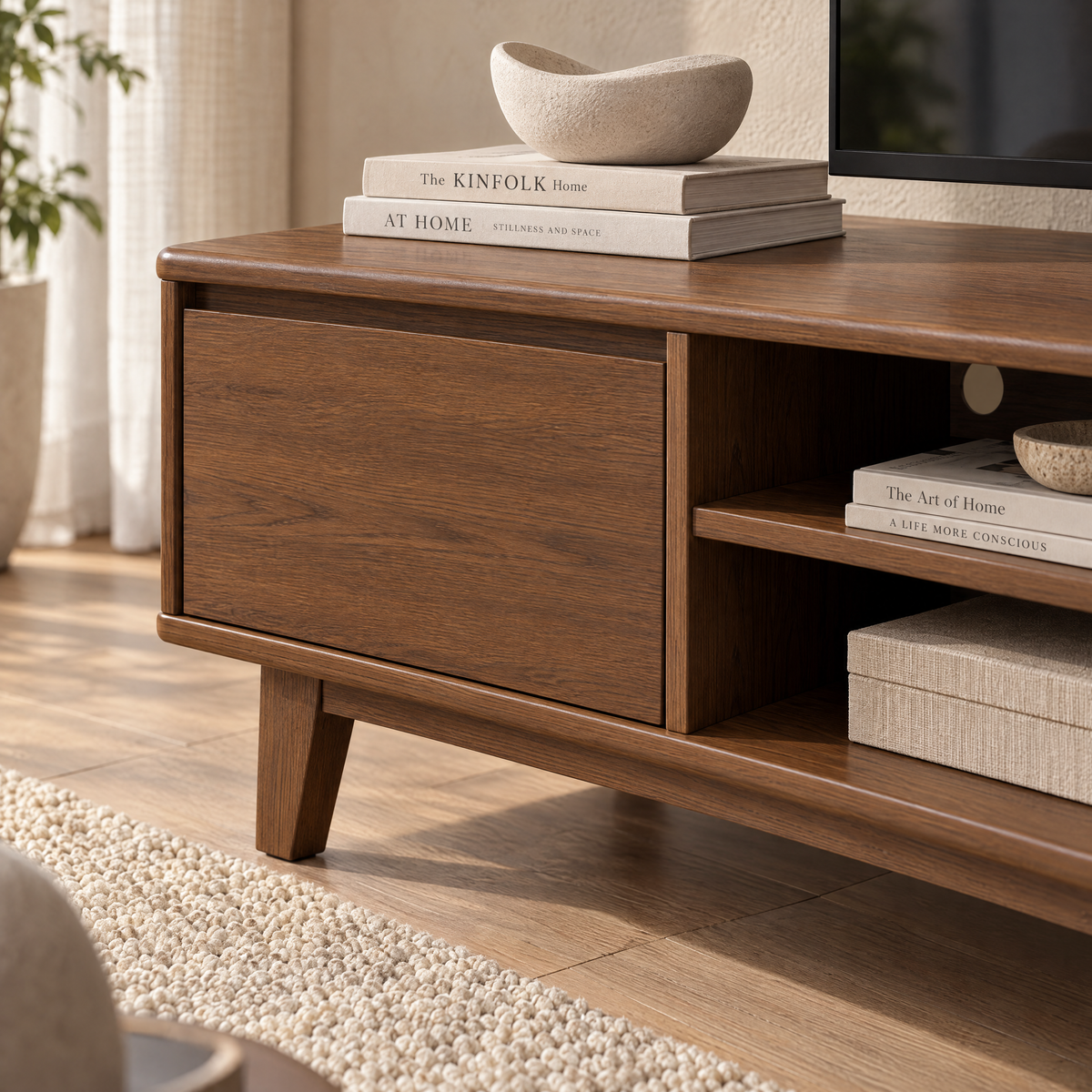 Arezzo TV Stand, 1.5M, Claro Walnut