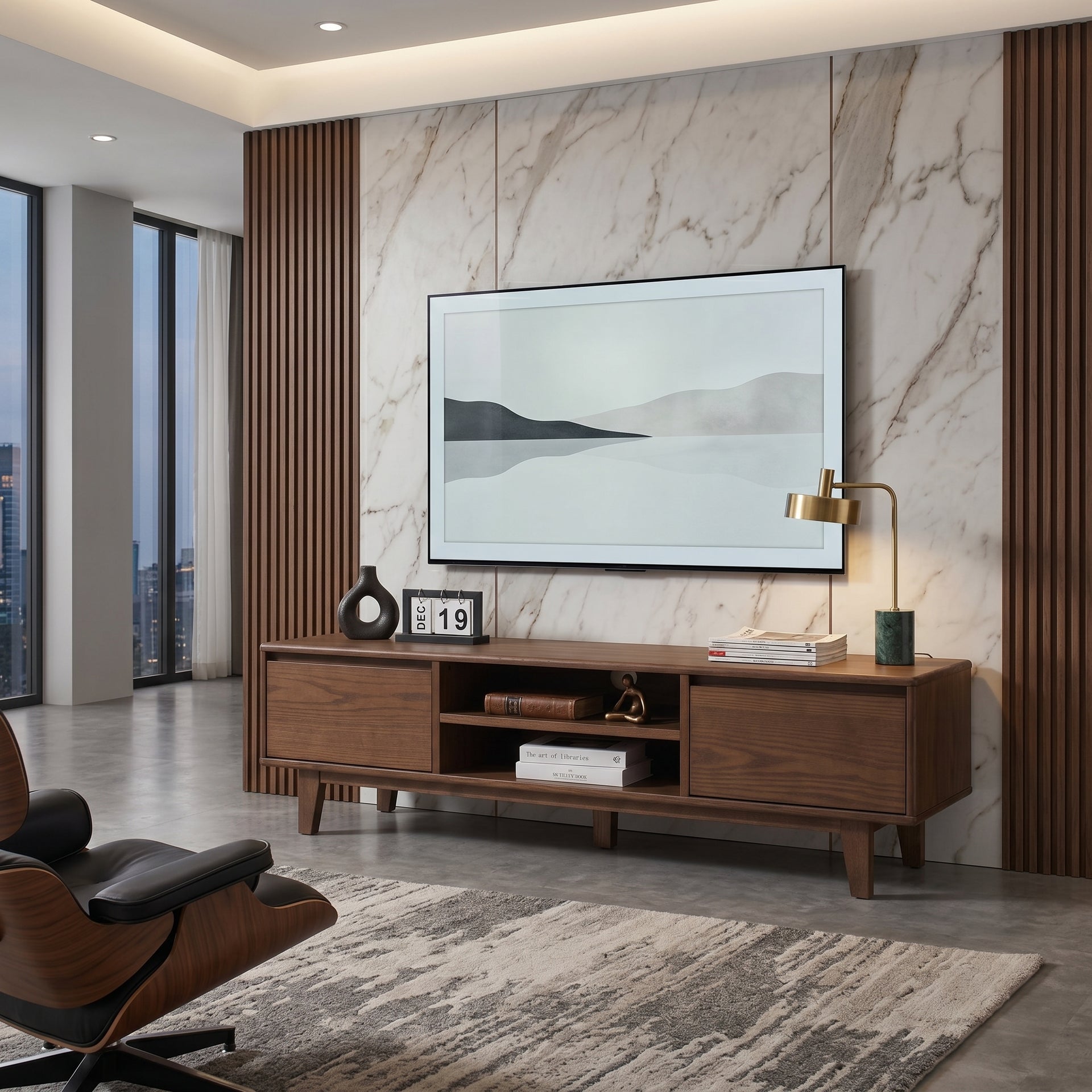Arezzo TV Stand, 1.5M, Claro Walnut