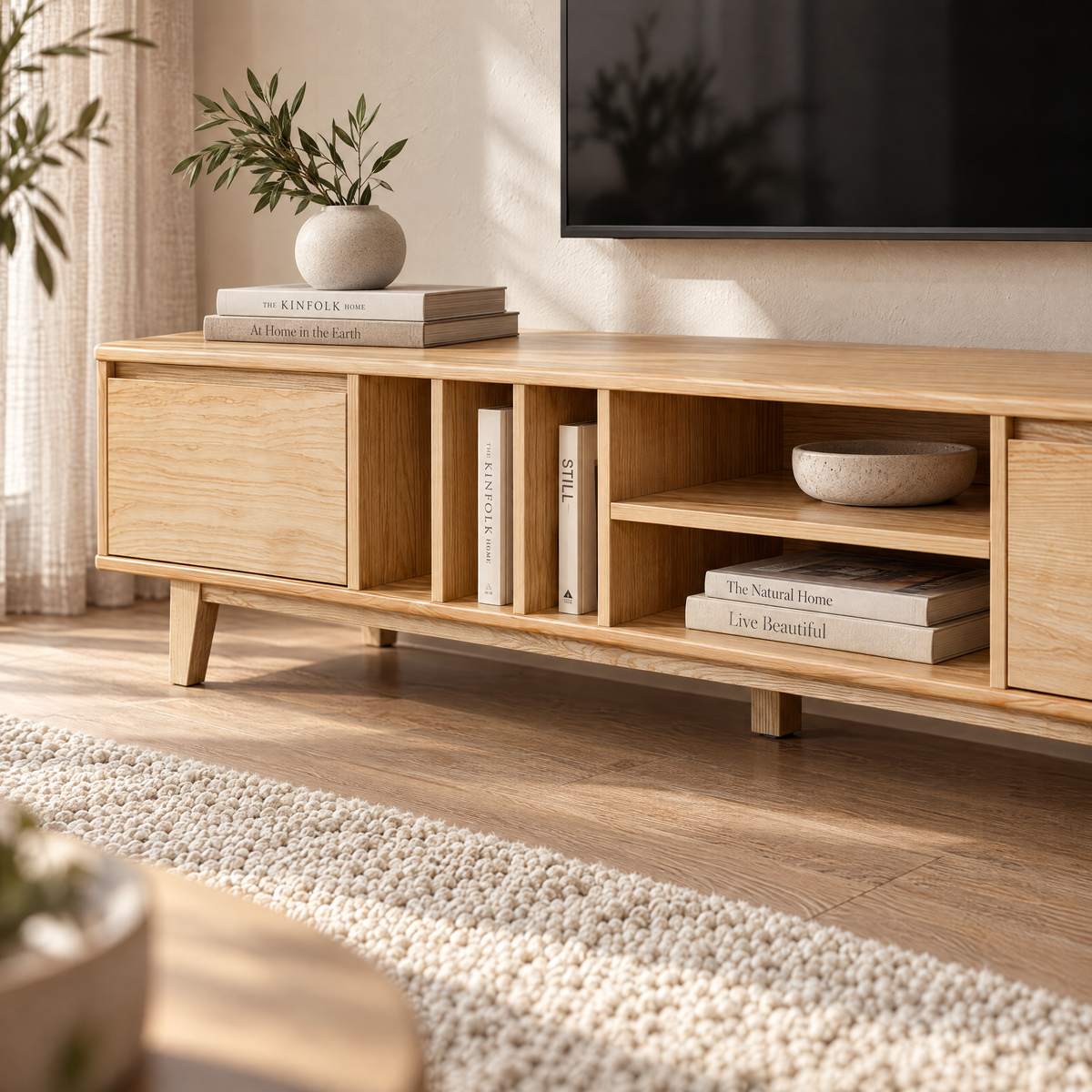 Arezzo TV Stand, 2M, Wood