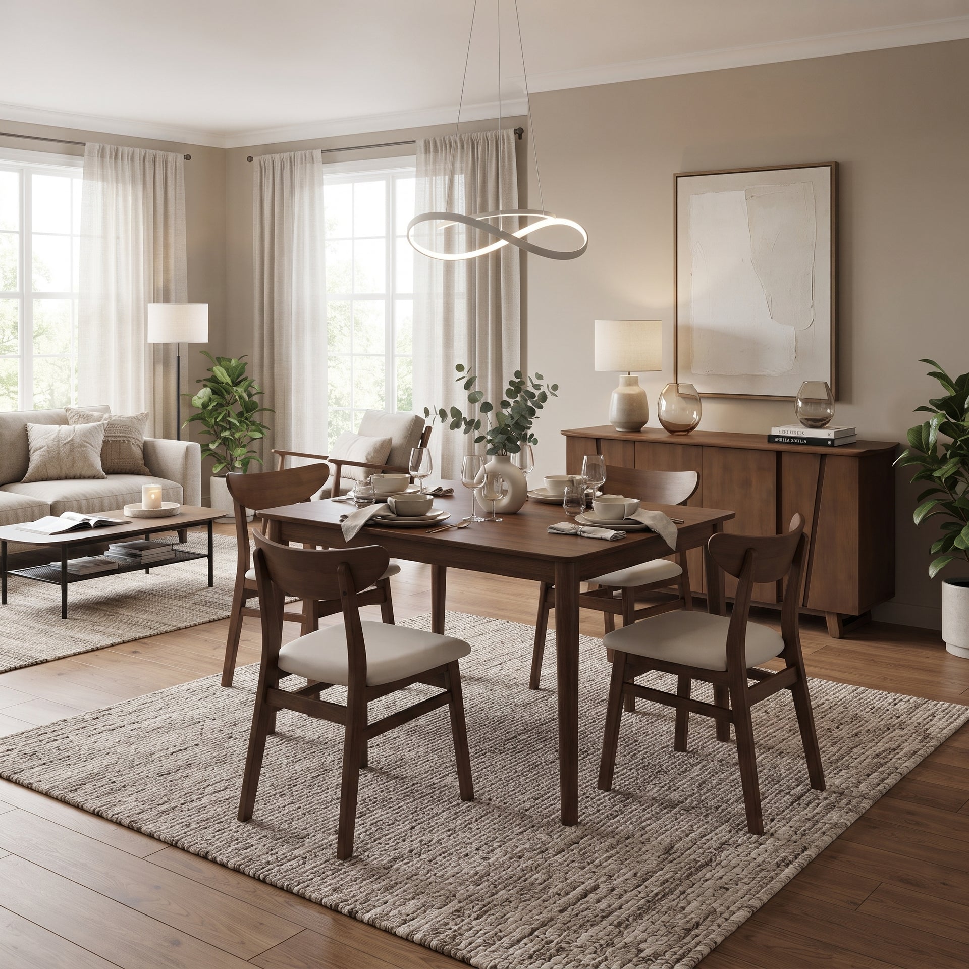 Armati Dining Table, Claro Walnut, 1.4M
