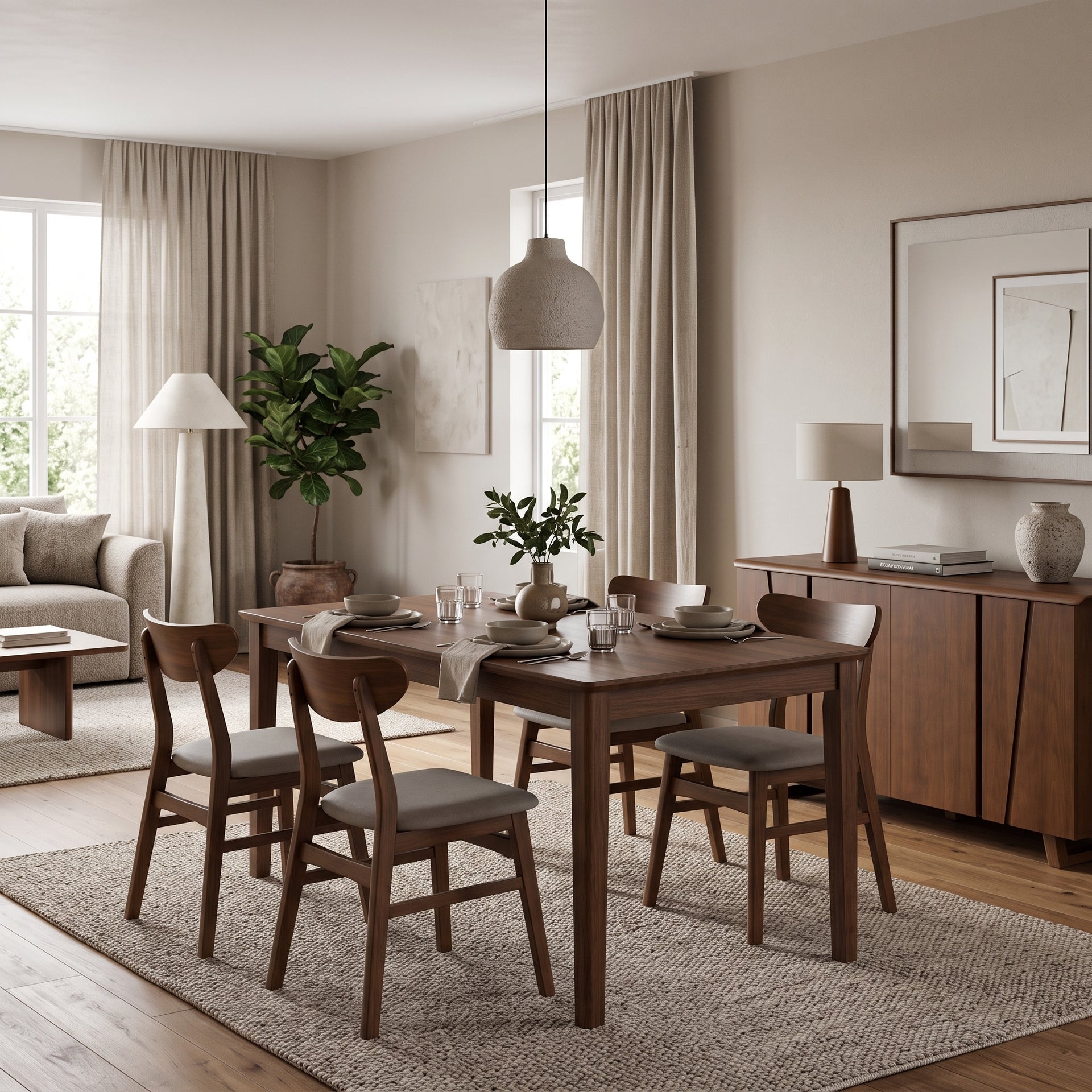 Armati Dining Table, Claro Walnut, 1.6M