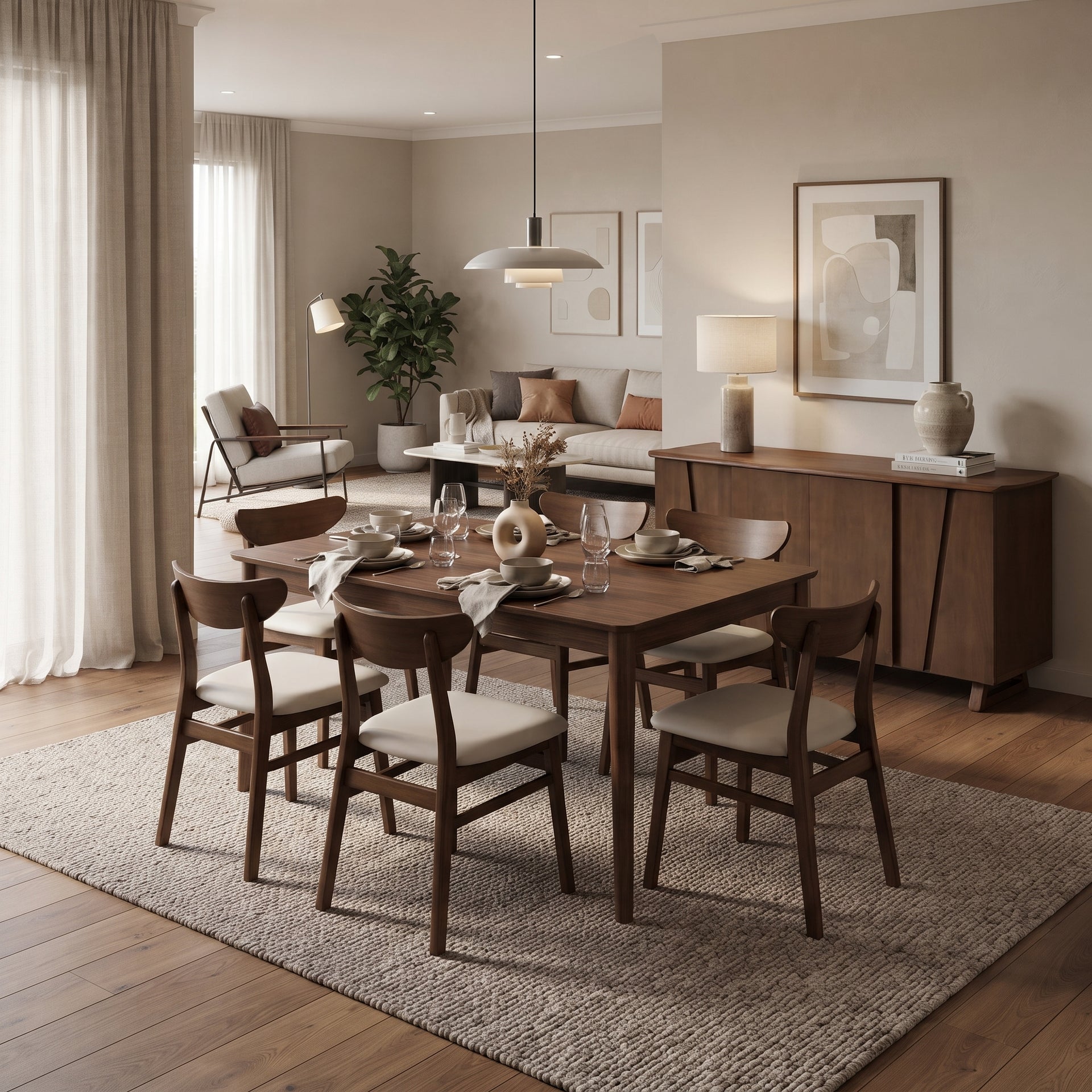 Armati Dining Table, Claro Walnut, 1.8M