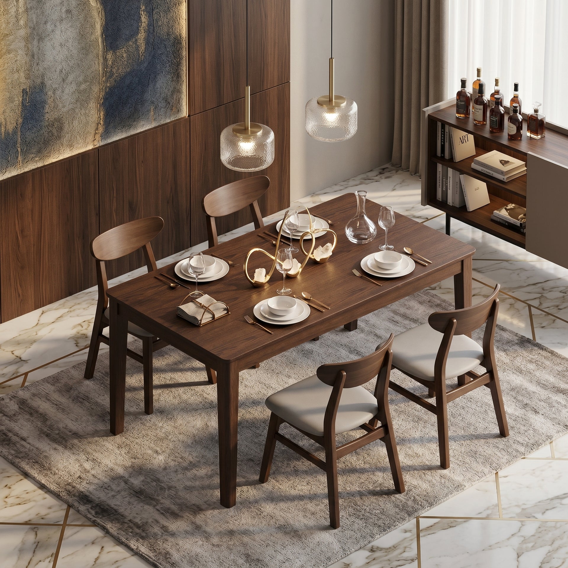 Armati Dining Table, Claro Walnut, 1.8M