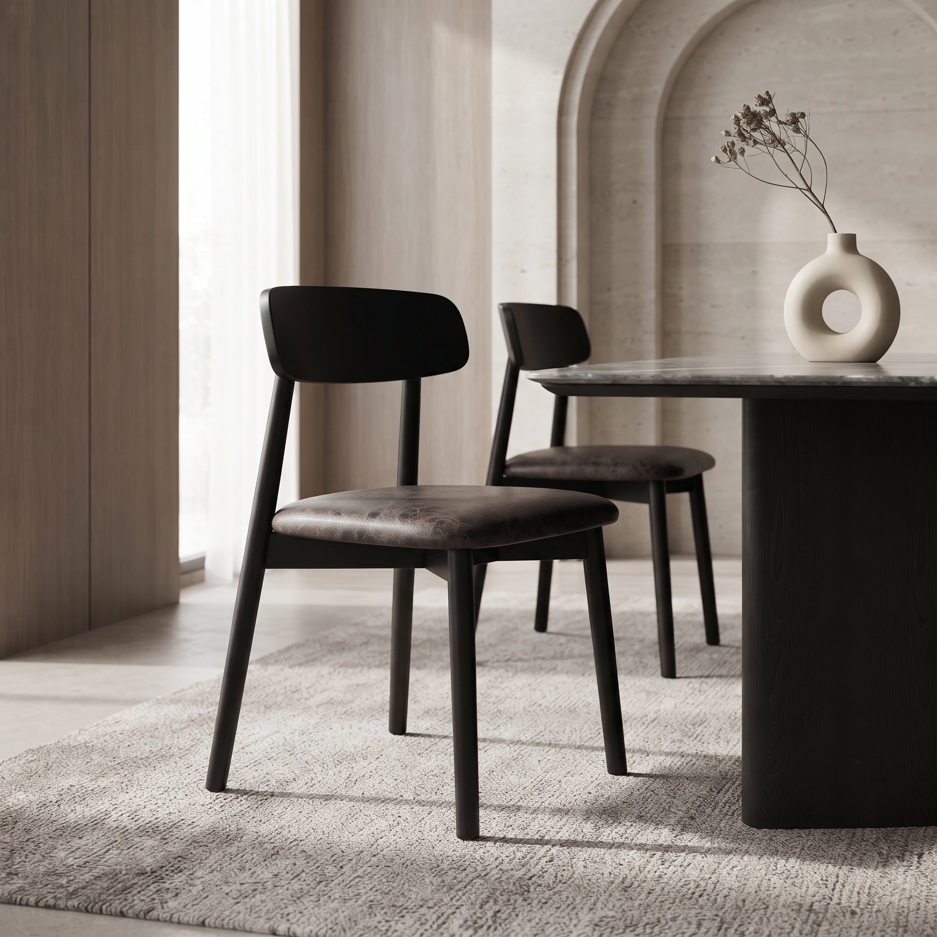 Bari Brown Dining Chair(Set of 2)