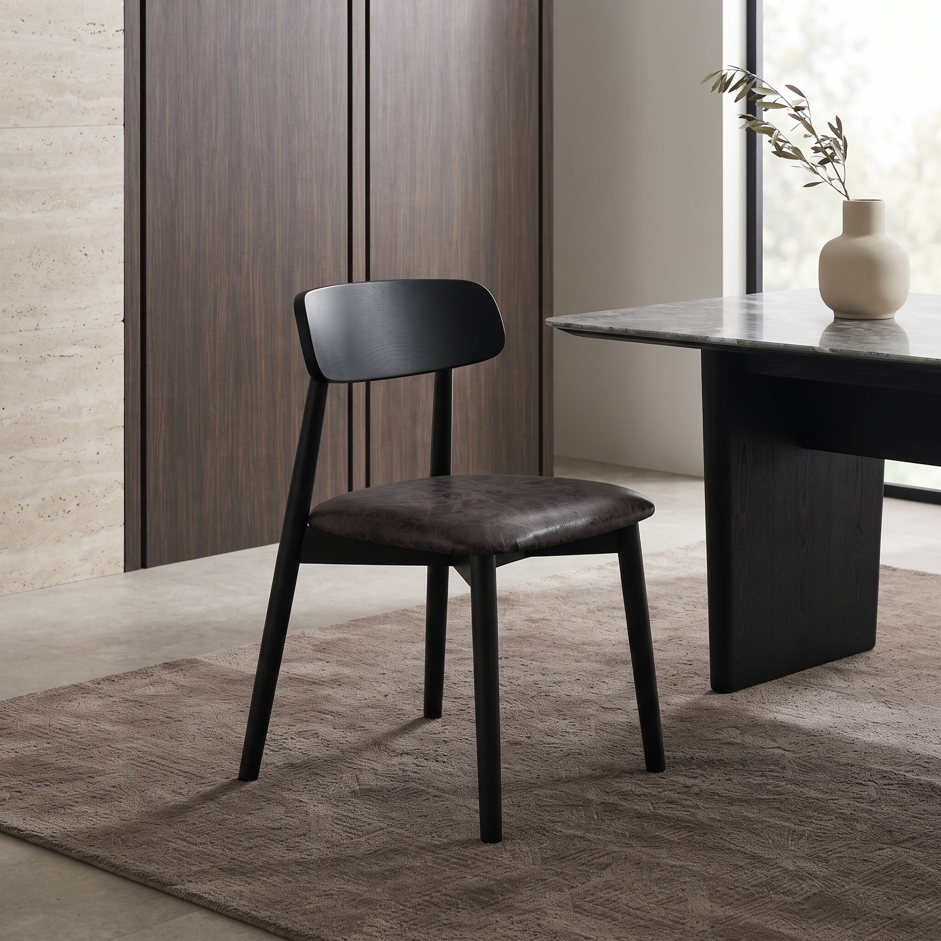 Bari Brown Dining Chair(Set of 2)