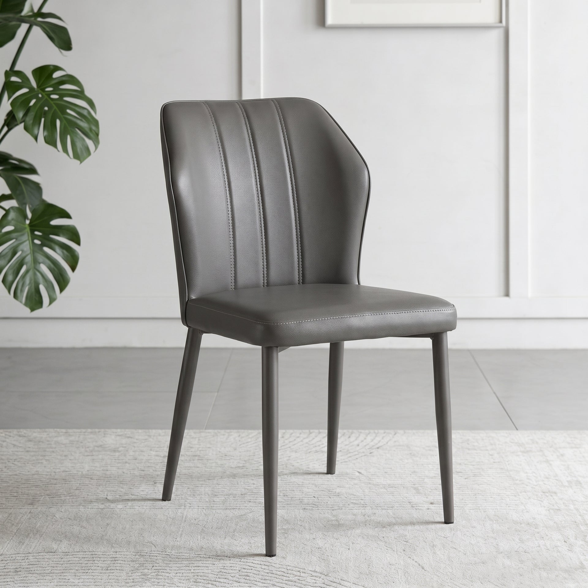 Biella Dining Chair, Dark Grey, Set of 2