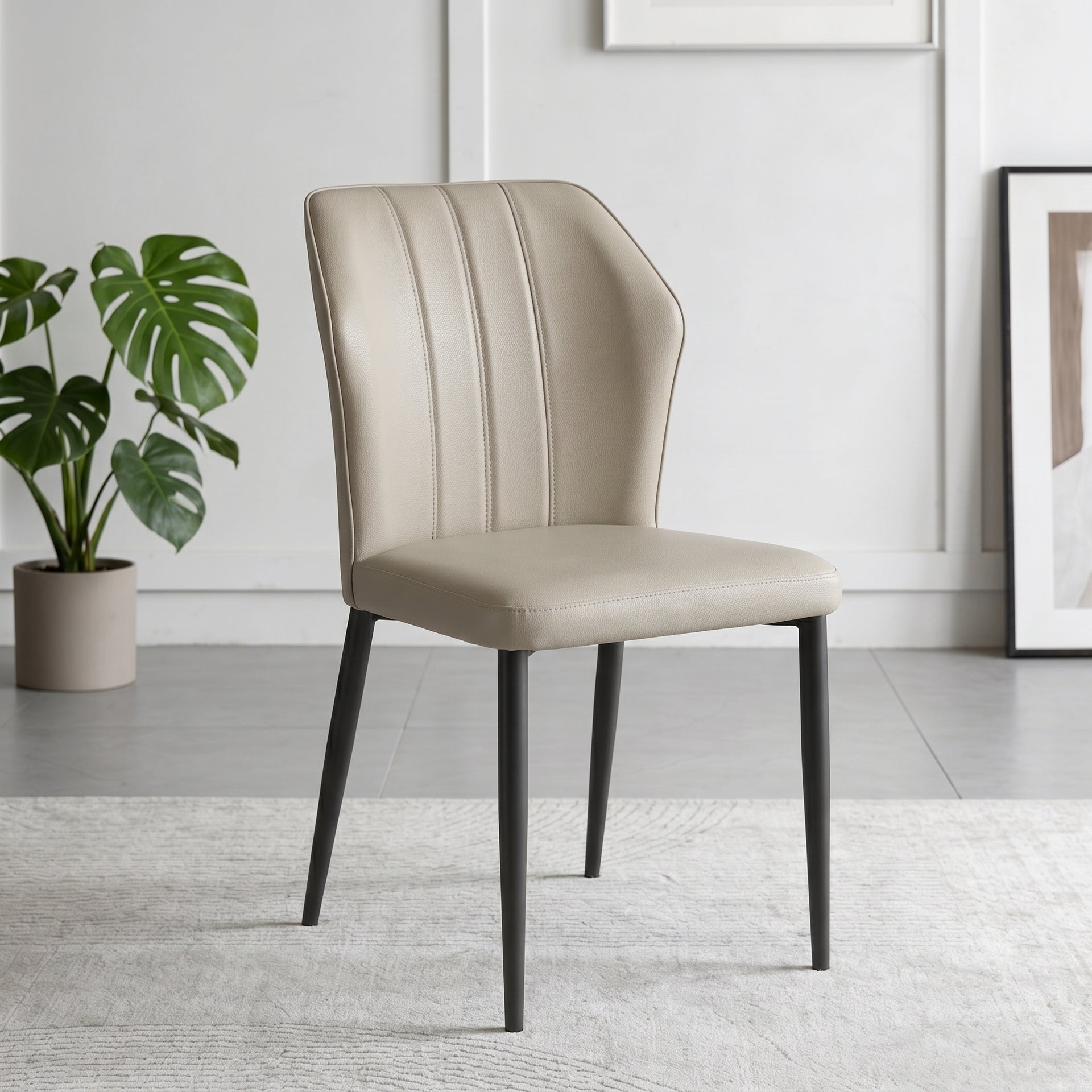 Biella Dining Chair, Light Grey, Set of 2
