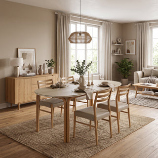 Bono Dining Table, 1.8M, Wood & Beige