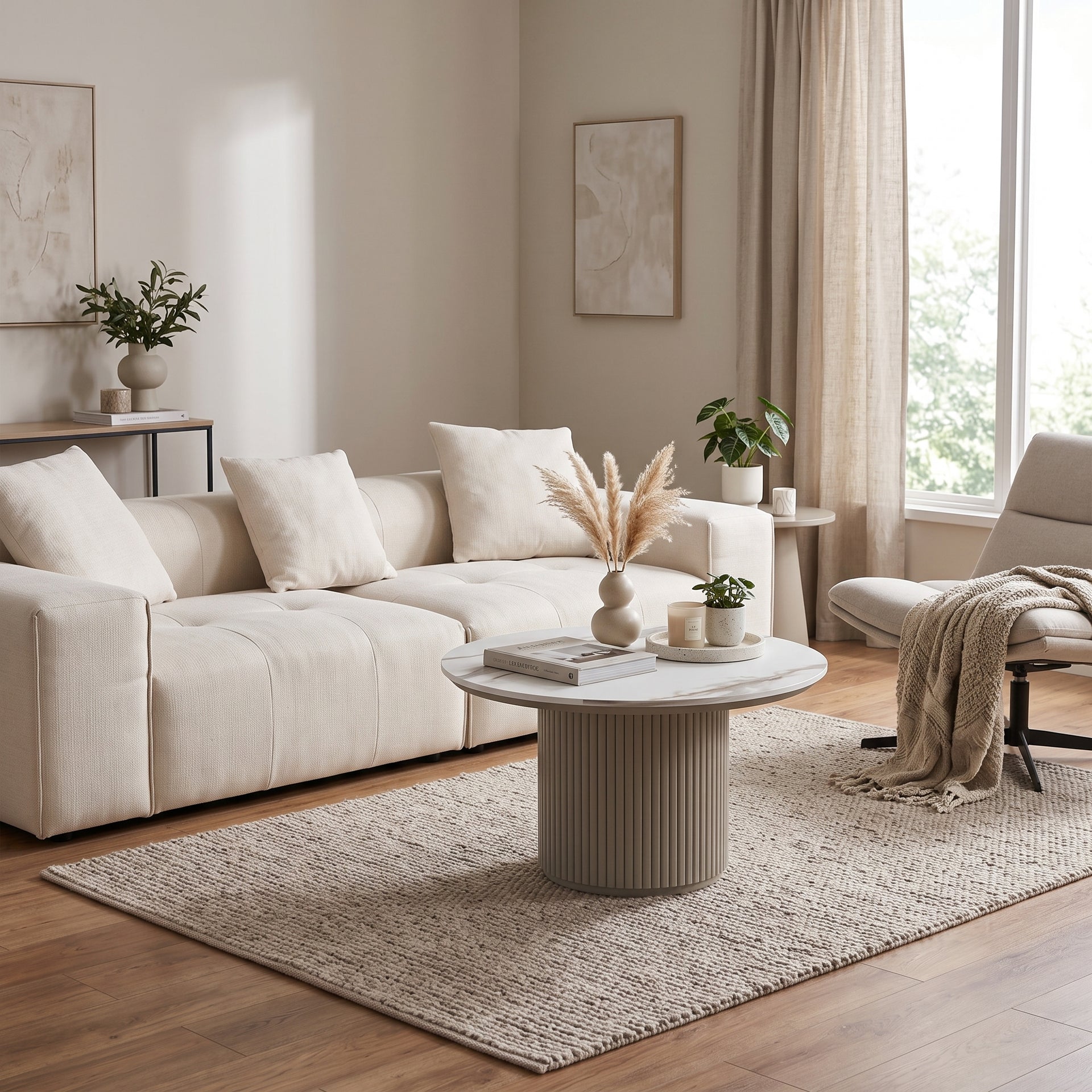 Bonsa 3 Seater Sofa, Beige