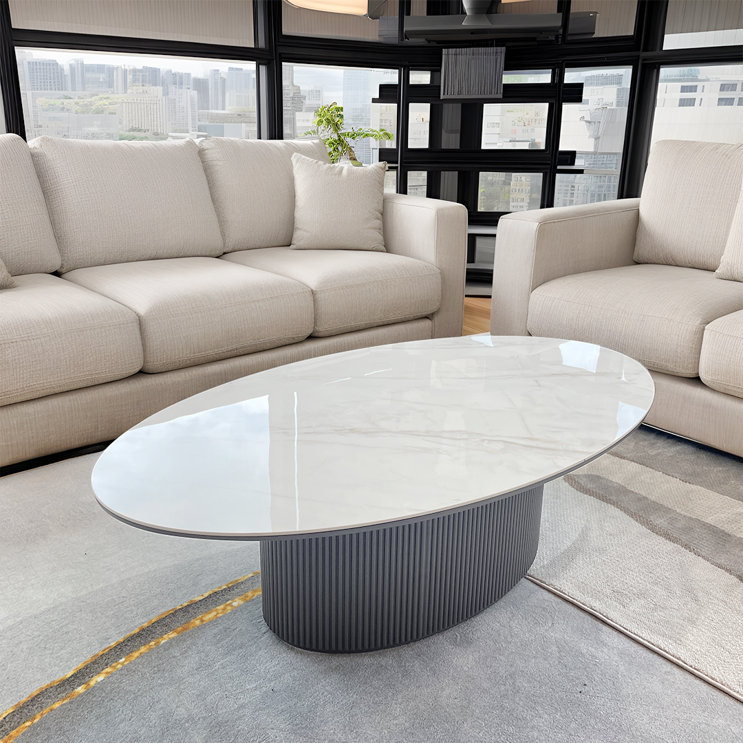 Bruil coffee table, White & Grey