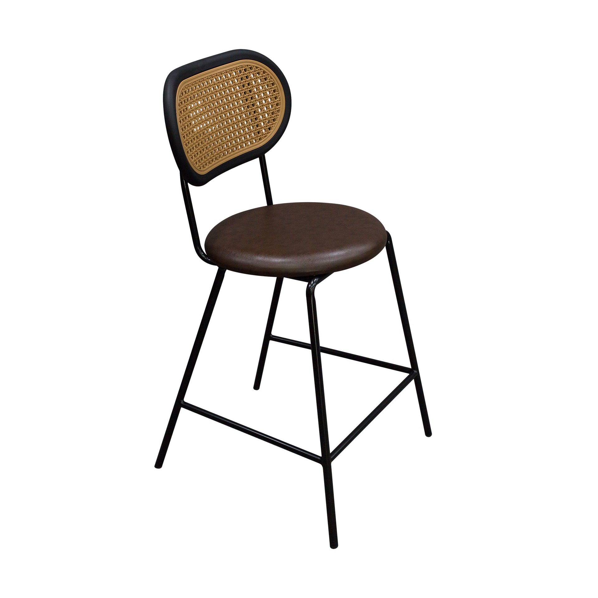 Mira Bar Chair, Black/brown, Set of 3