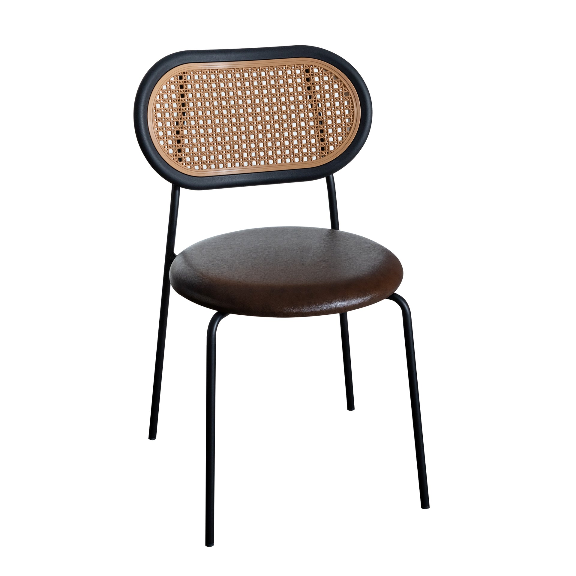 Mira Dining Chair, Black/brown, Set of 5