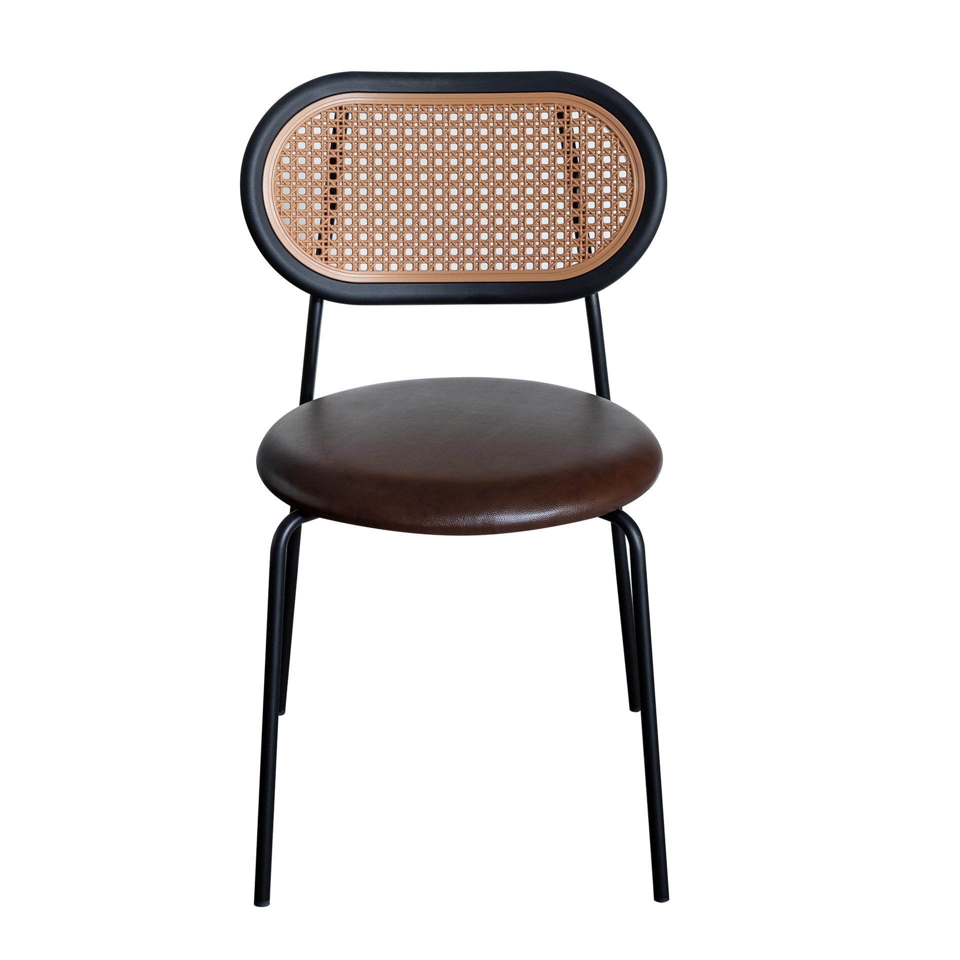 Mira Dining Chair, Black/brown, Set of 5