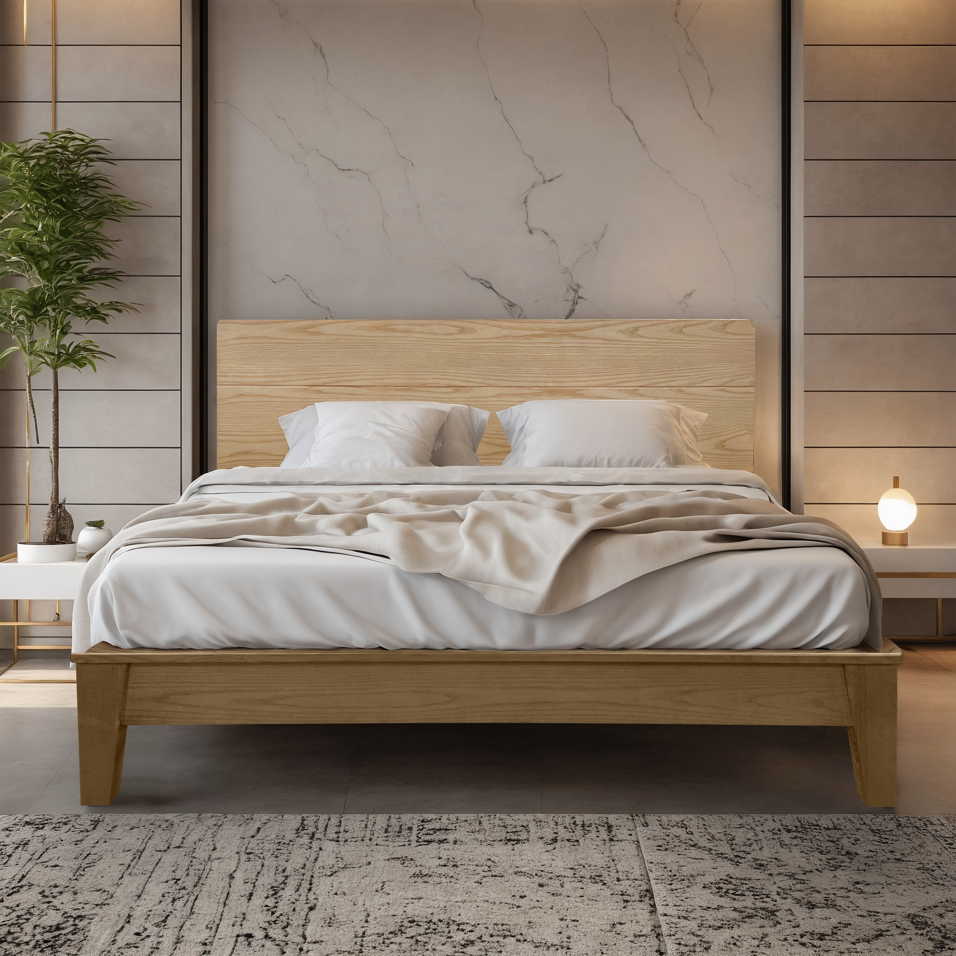 Arezzo Bed frame, King, Wood