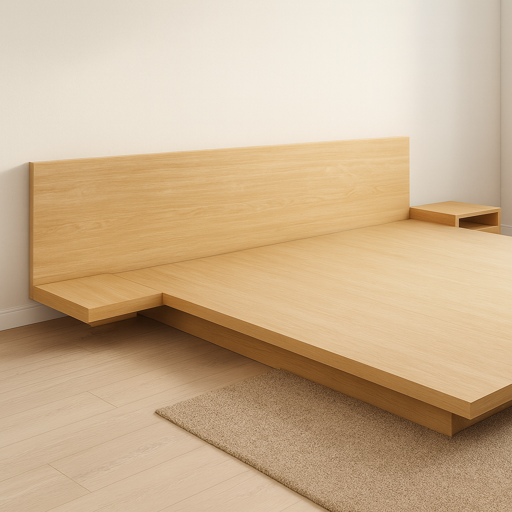 Masa Bedside Table - With Headboard connection - Oak