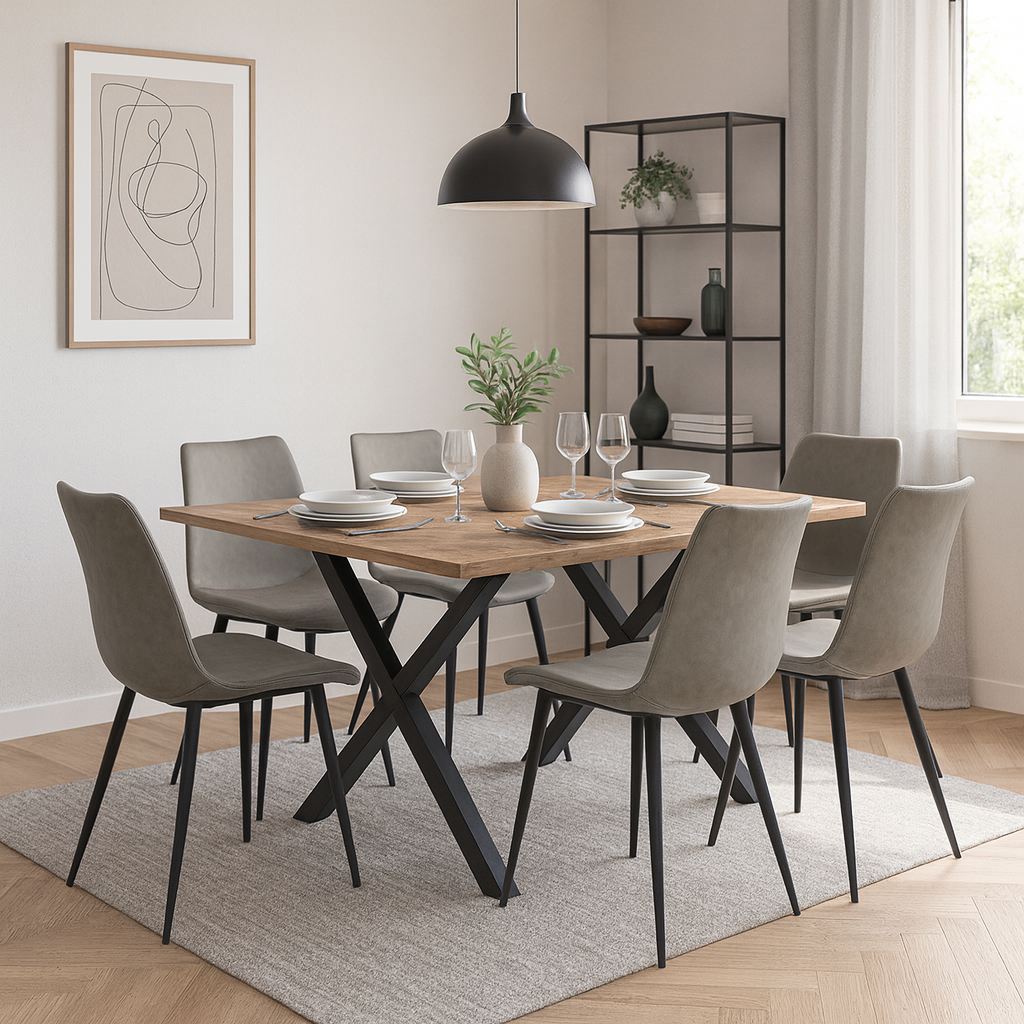 Bubbio Dining Chair, Grey, Set of 4