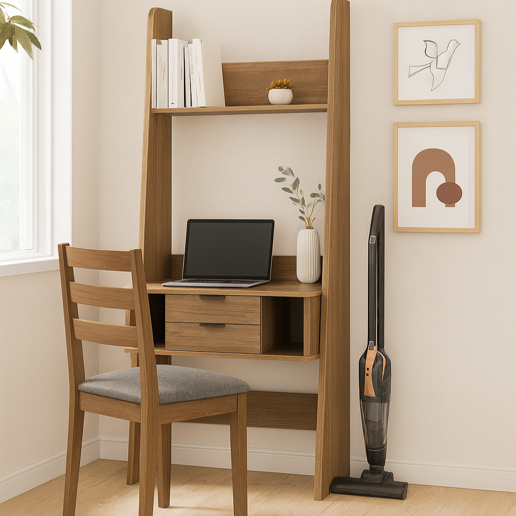 Polia 2 Drawer Desk with Shelf