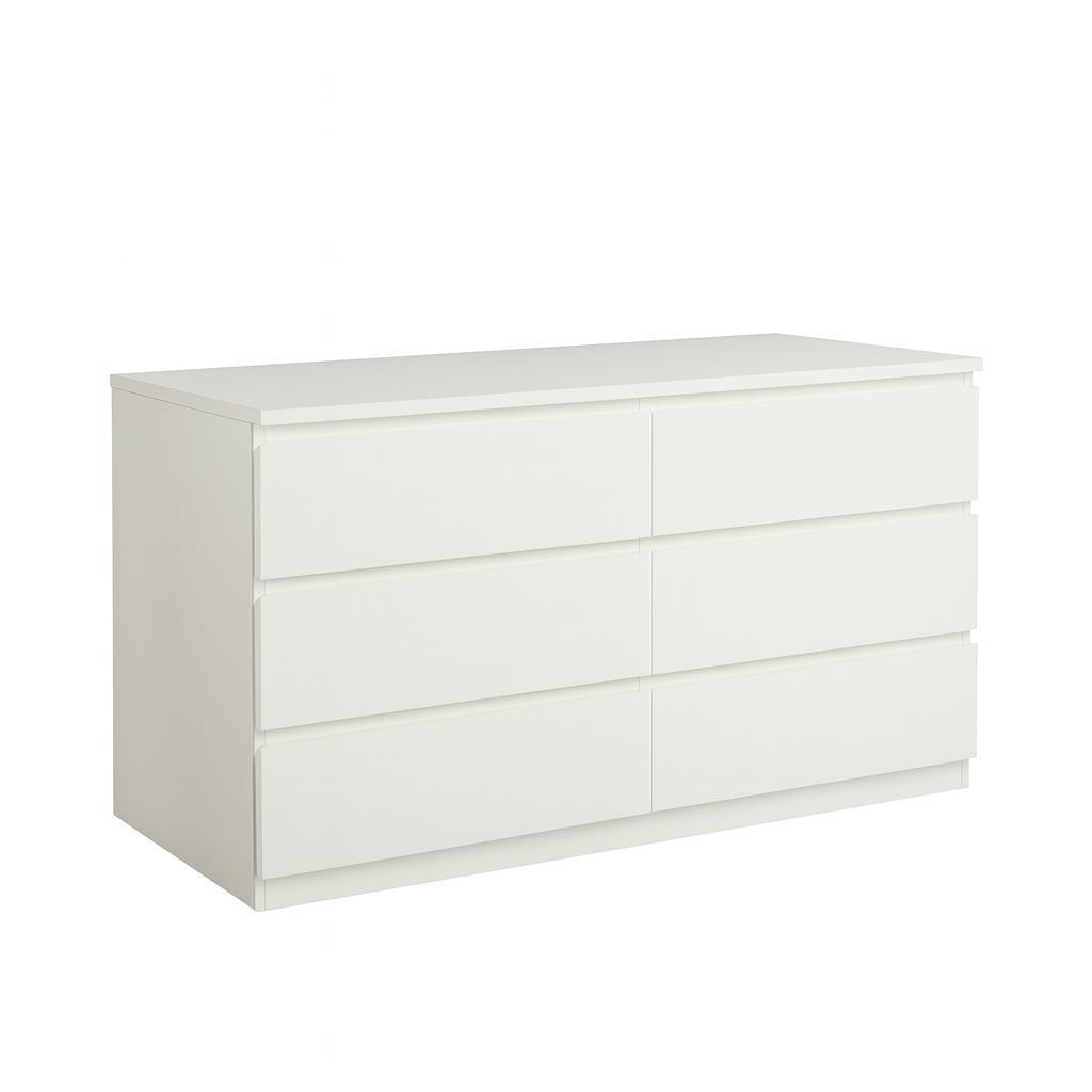Sotta 6-drawers chest, White
