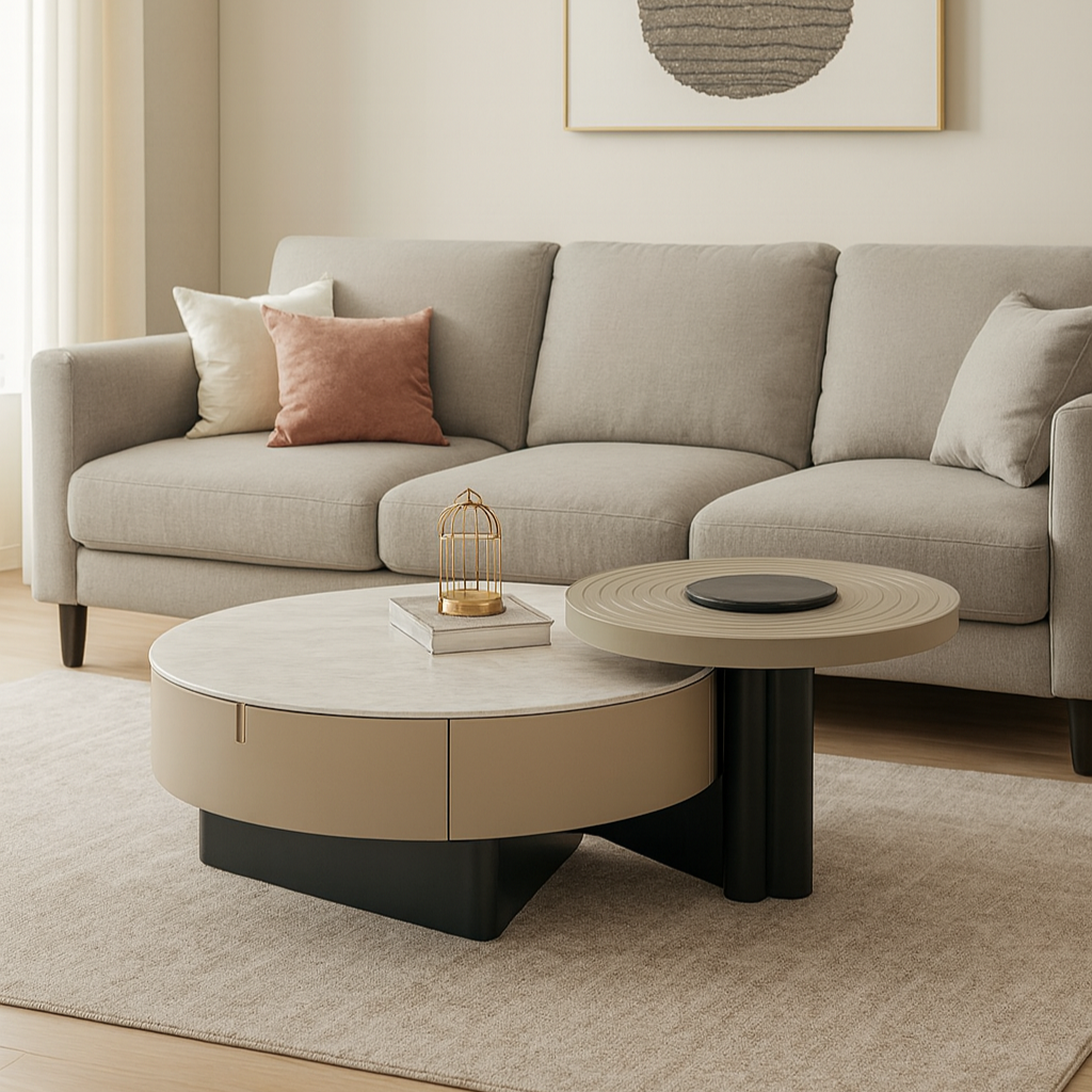 Ceselli Microcrystalline stone Round Coffee table
