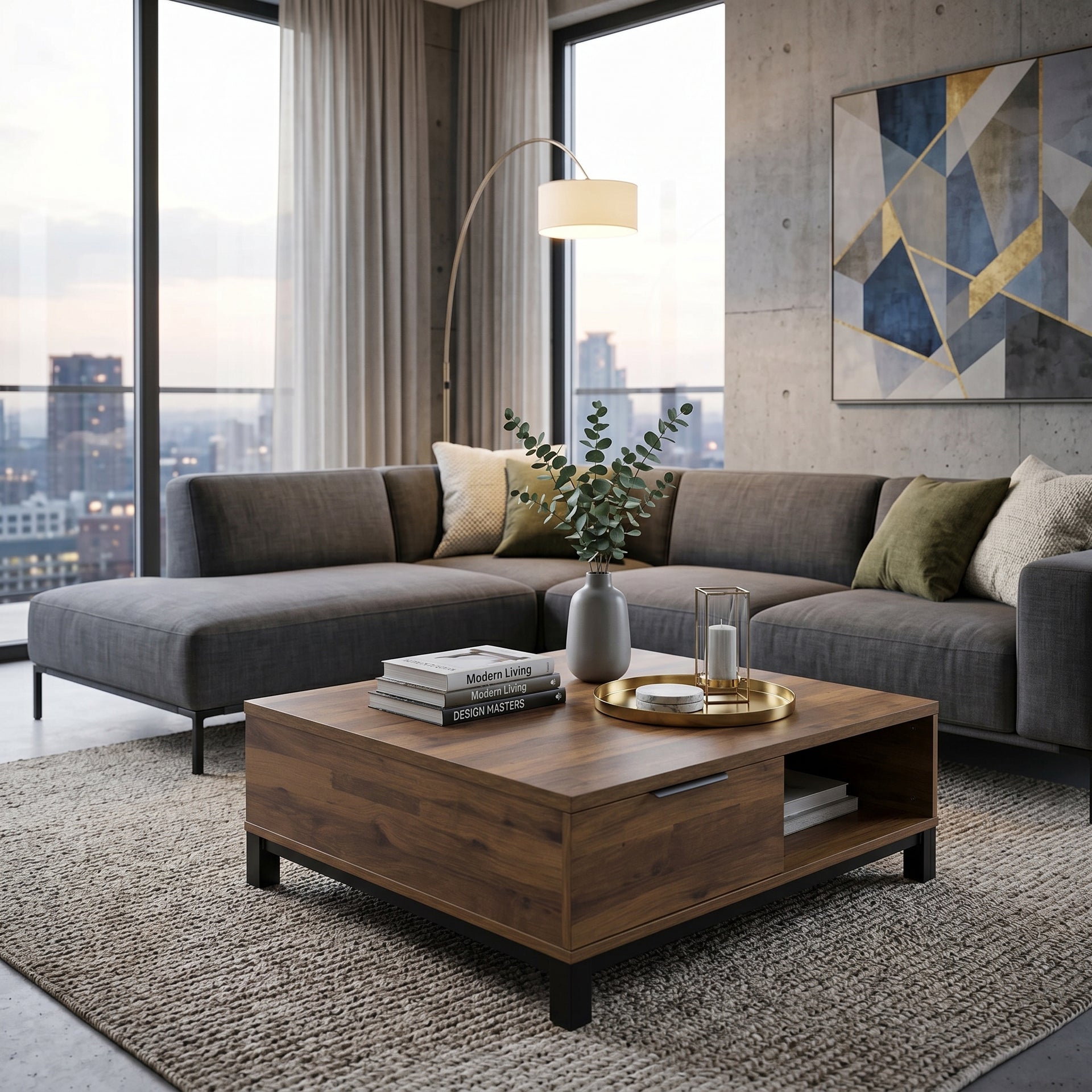 Corsi Coffee Table, Elmwood, 1.1M