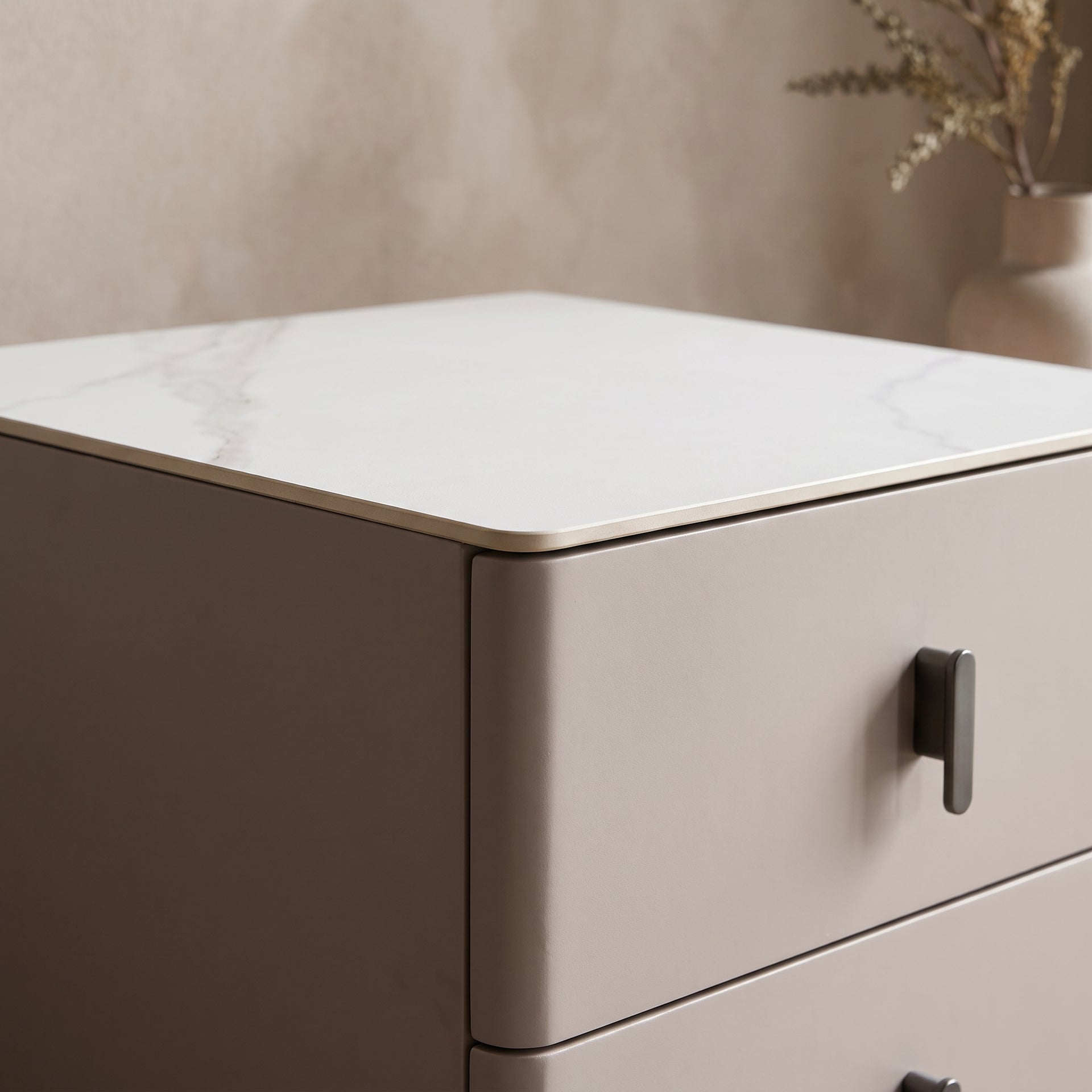 Dozza Bedside Table, Greige
