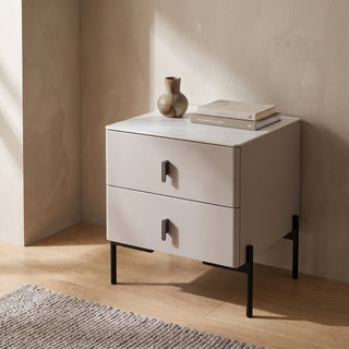 Dozza Bedside Table, Greige