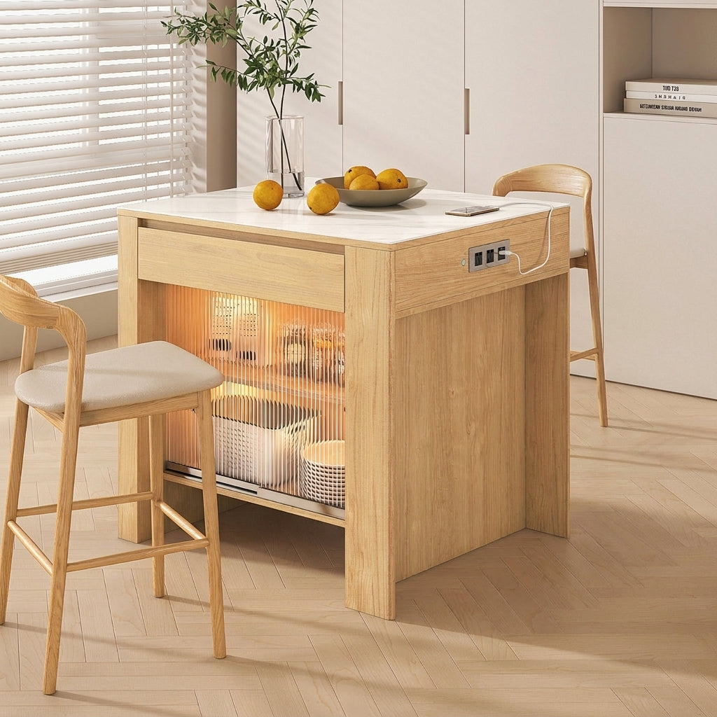 Forli Kitchen Island, Oak