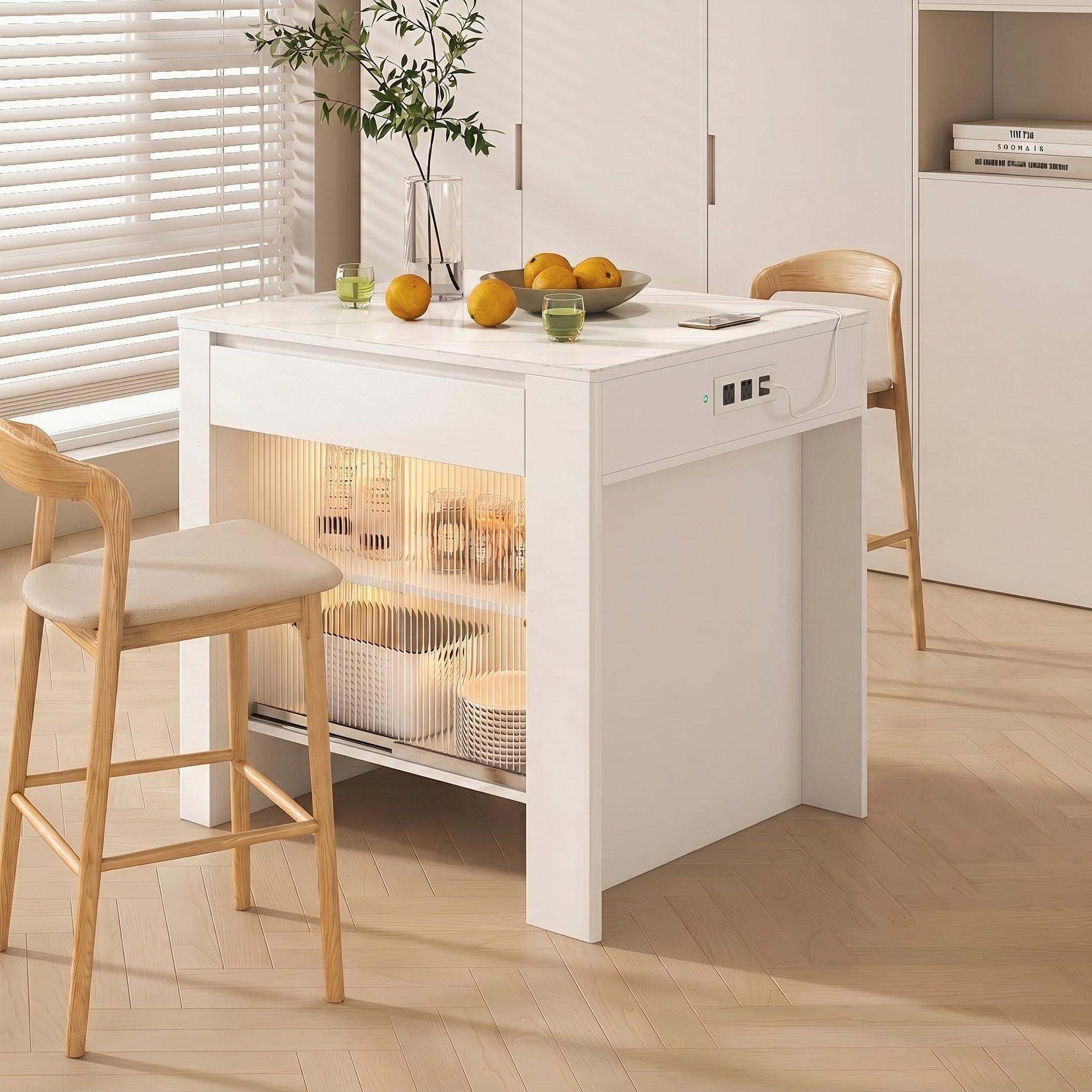 Forli Kitchen Island, White