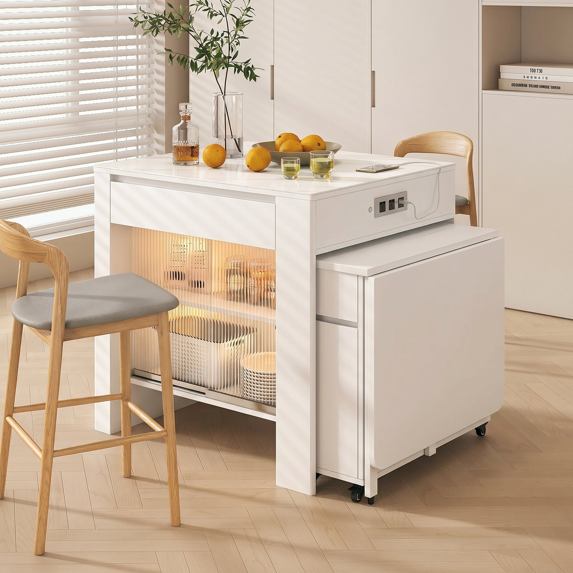 Forli Kitchen Island, White