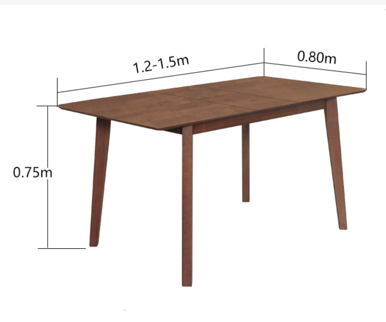 Legnano Extendable Dining Table Walnut 1.5M - Proferlo Furniture