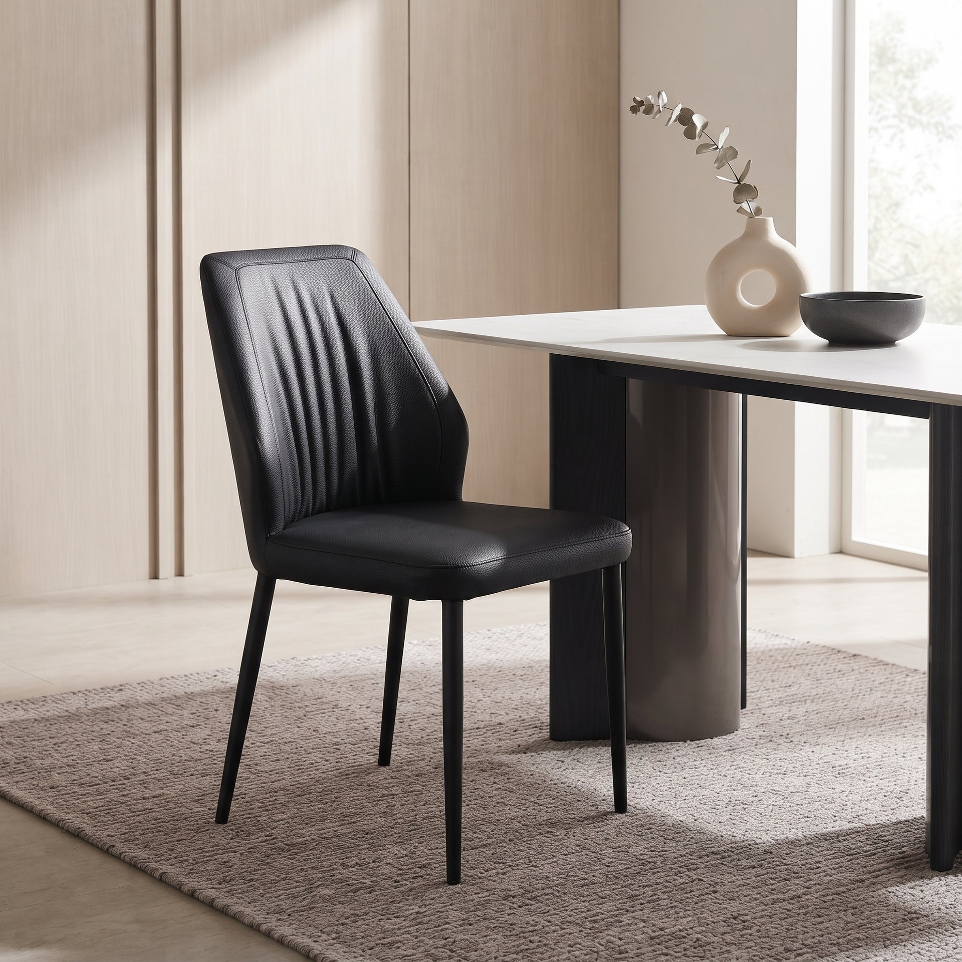 Gela Dining Chair, Black, Set of 2