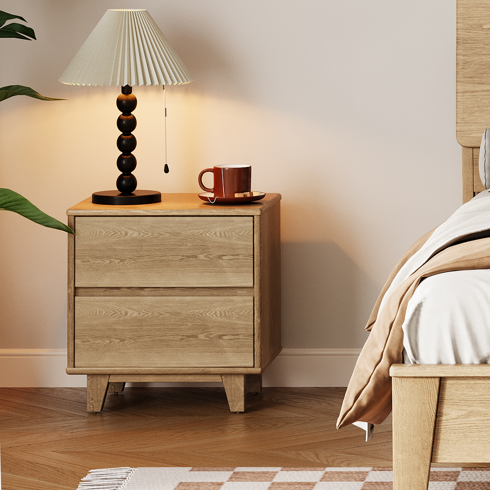Arezzo Bedside Table, Wood
