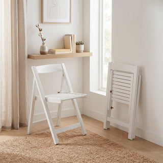 Lecce Foldable Dining Chair, White, Set of 2
