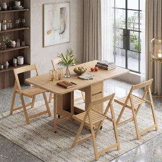 Lecce Foldable Dining Table,  1.4M, Oak