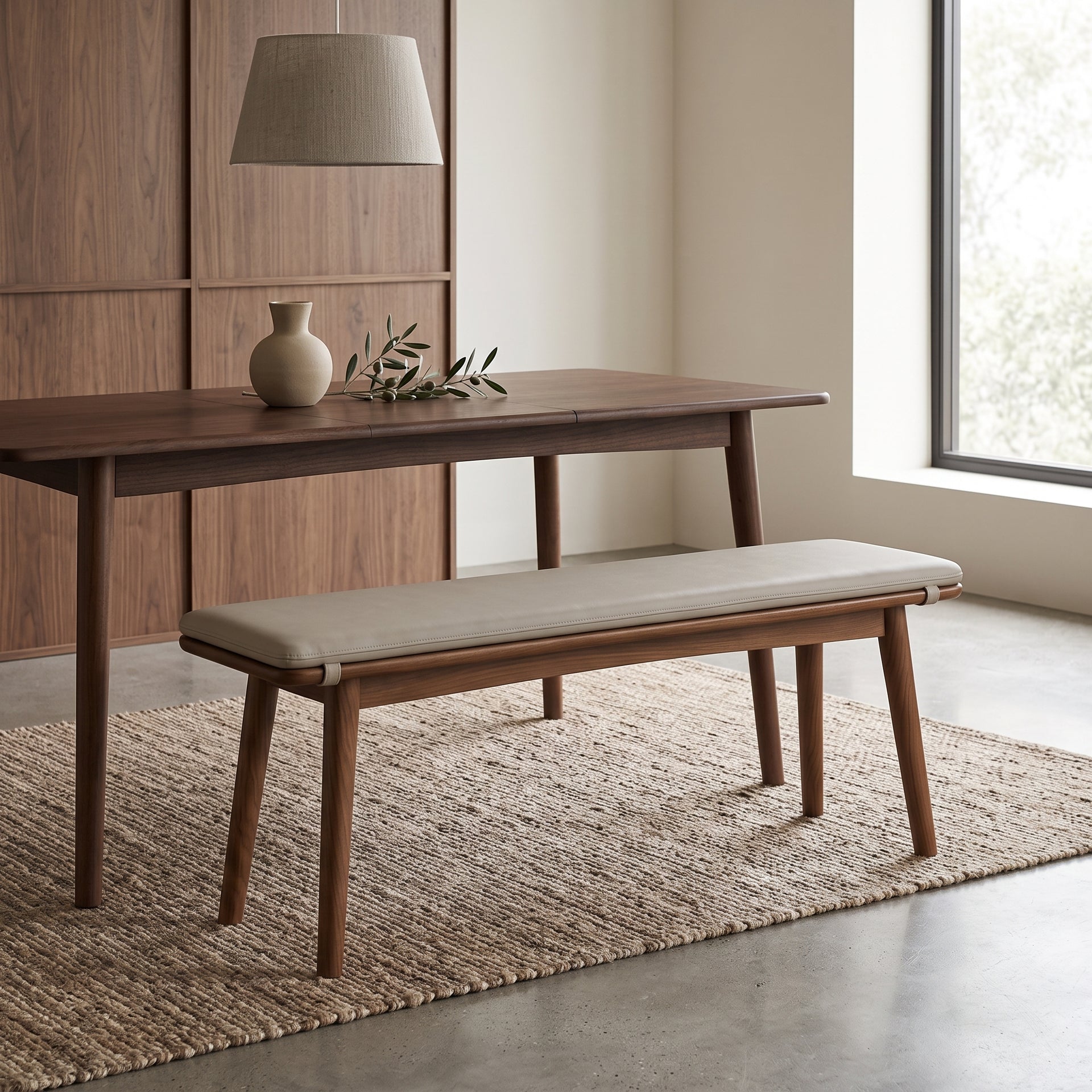 Legnano Dining Bench, Claro Walnut, 1.4M