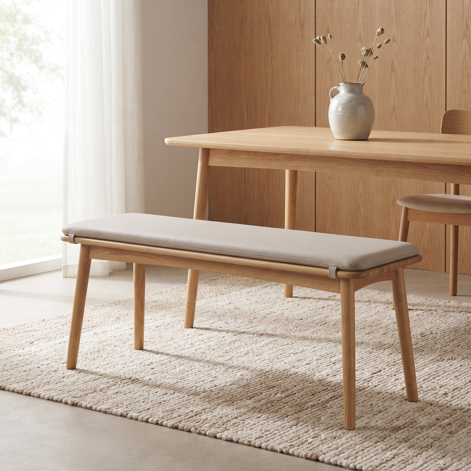 Legnano Dining Bench, 1M, Wood