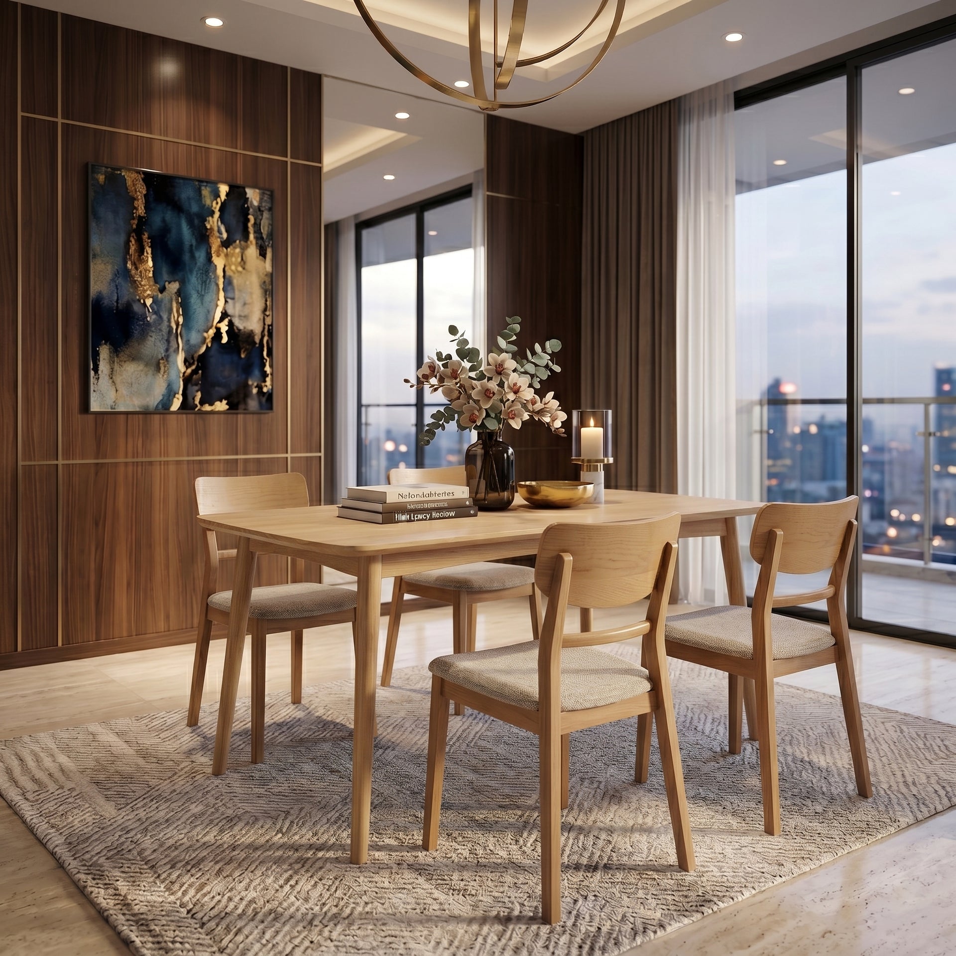Legnano Solidwood Dining Table, Wood, 1.6M