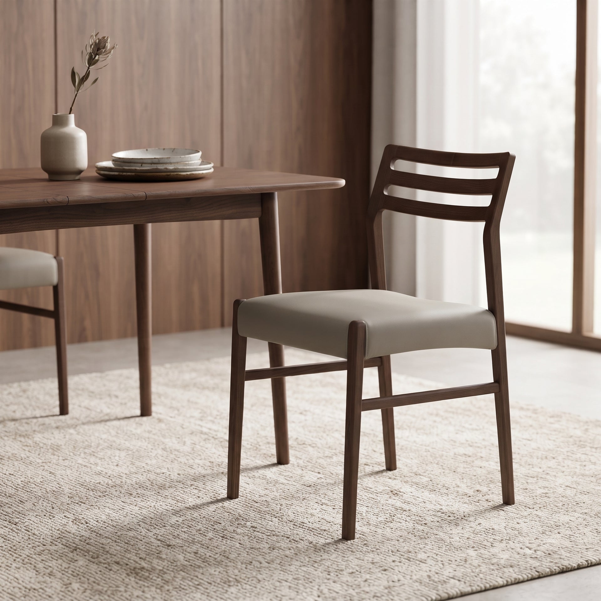 Lodi Dining Chair, Claro Walnut/Grey, Set of 2