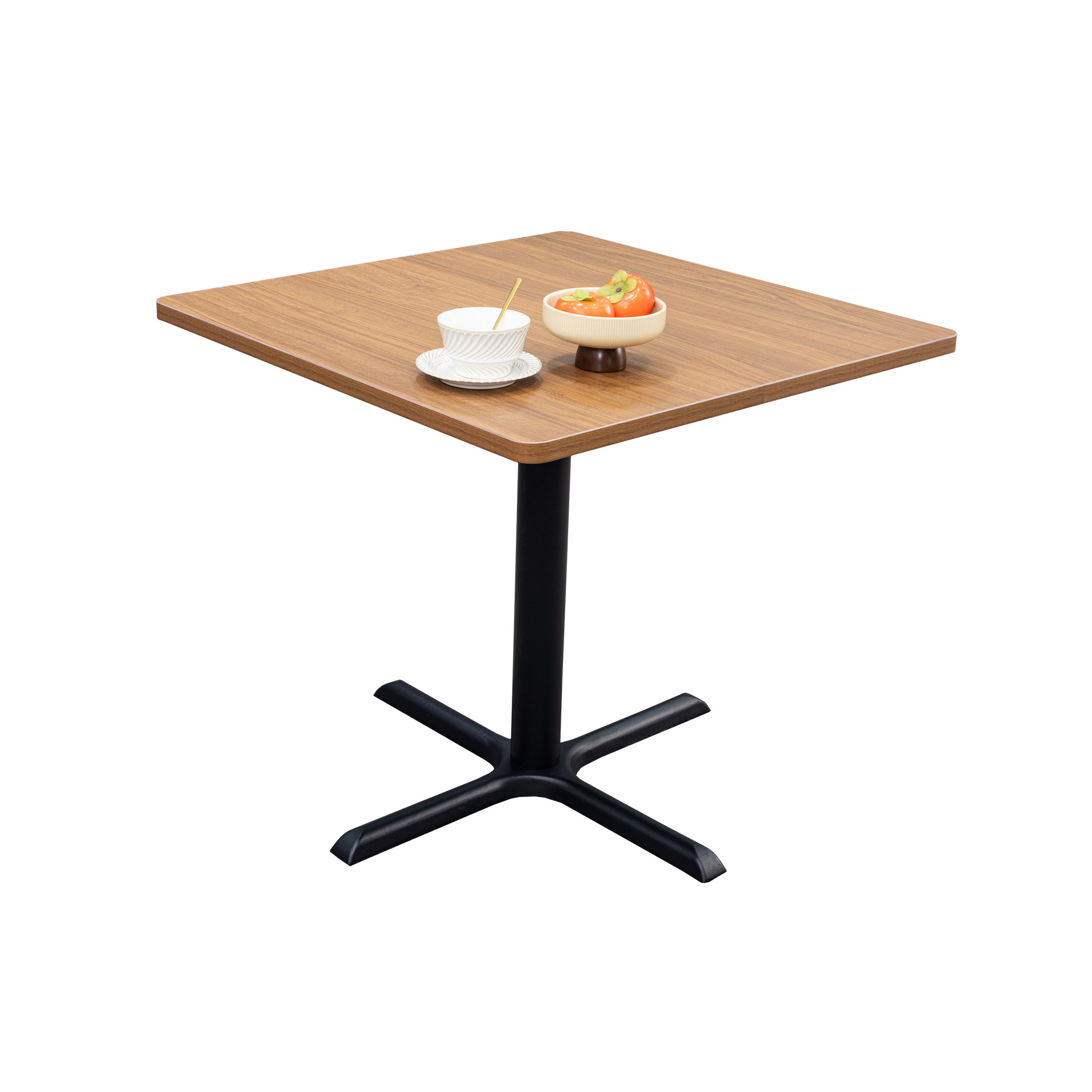 Lerici Square Cafe Table, Brown & Black, 80cm
