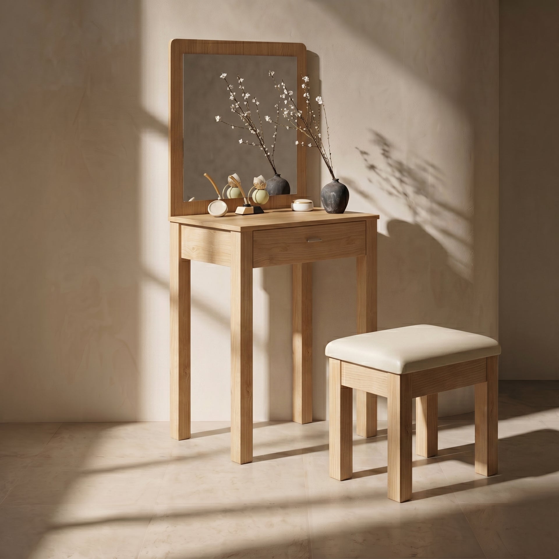 Modena Dresser with STOOL, Oak