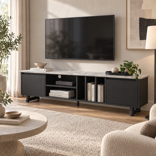 Morra TV Stand, 2M, Black & White