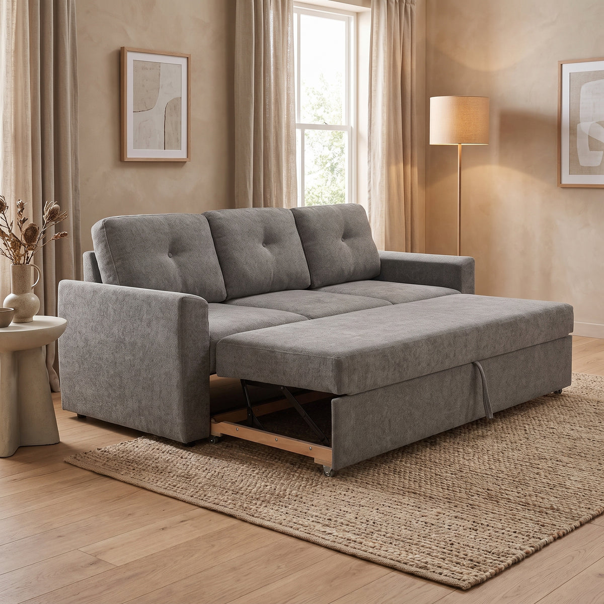 Nola 3-Seater Sofa Bed, Blue Ashes