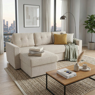 Nola 3 Seater Sofa bed with Storage, Cameo