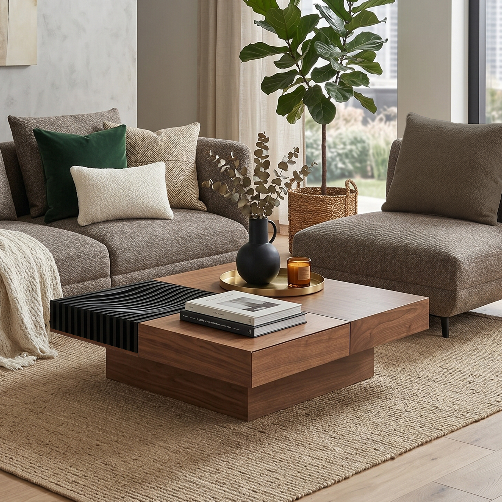 Norcia Coffee Table, Walnut