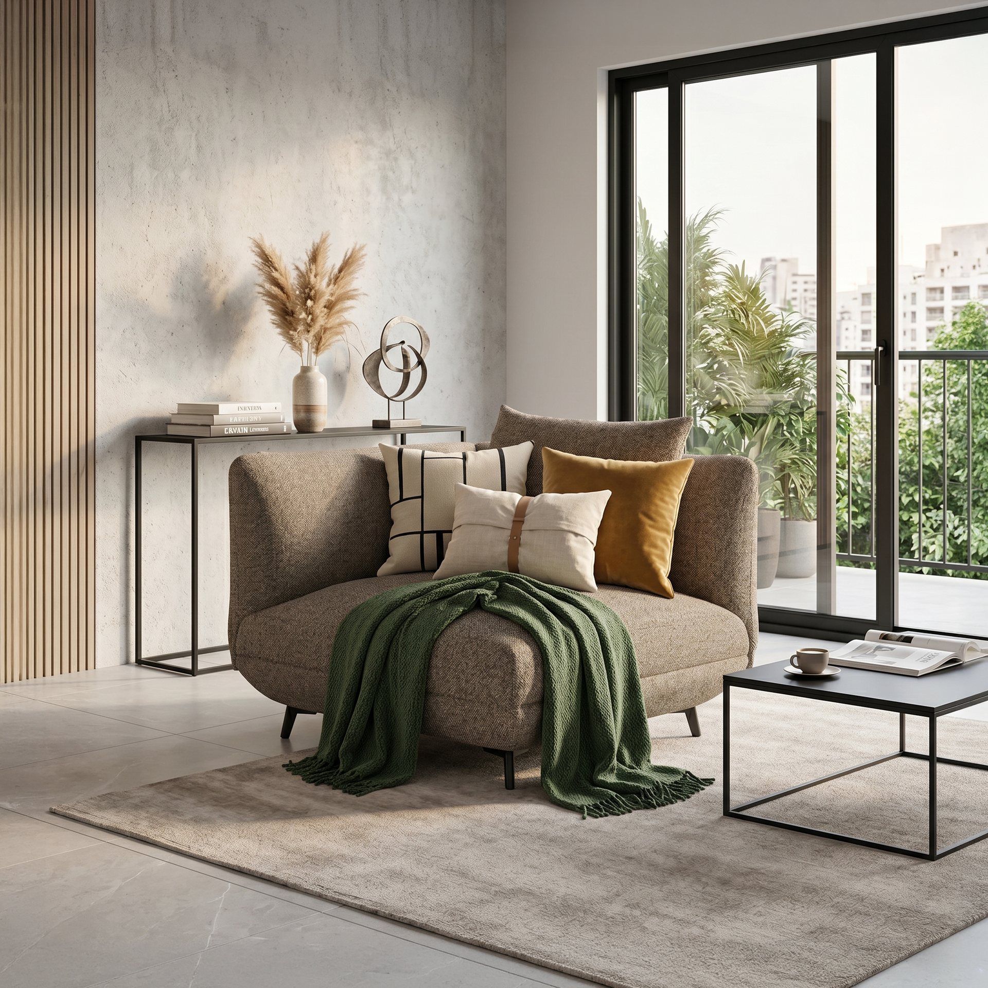 Novara Sectional Sofa, Brown, Corner Section