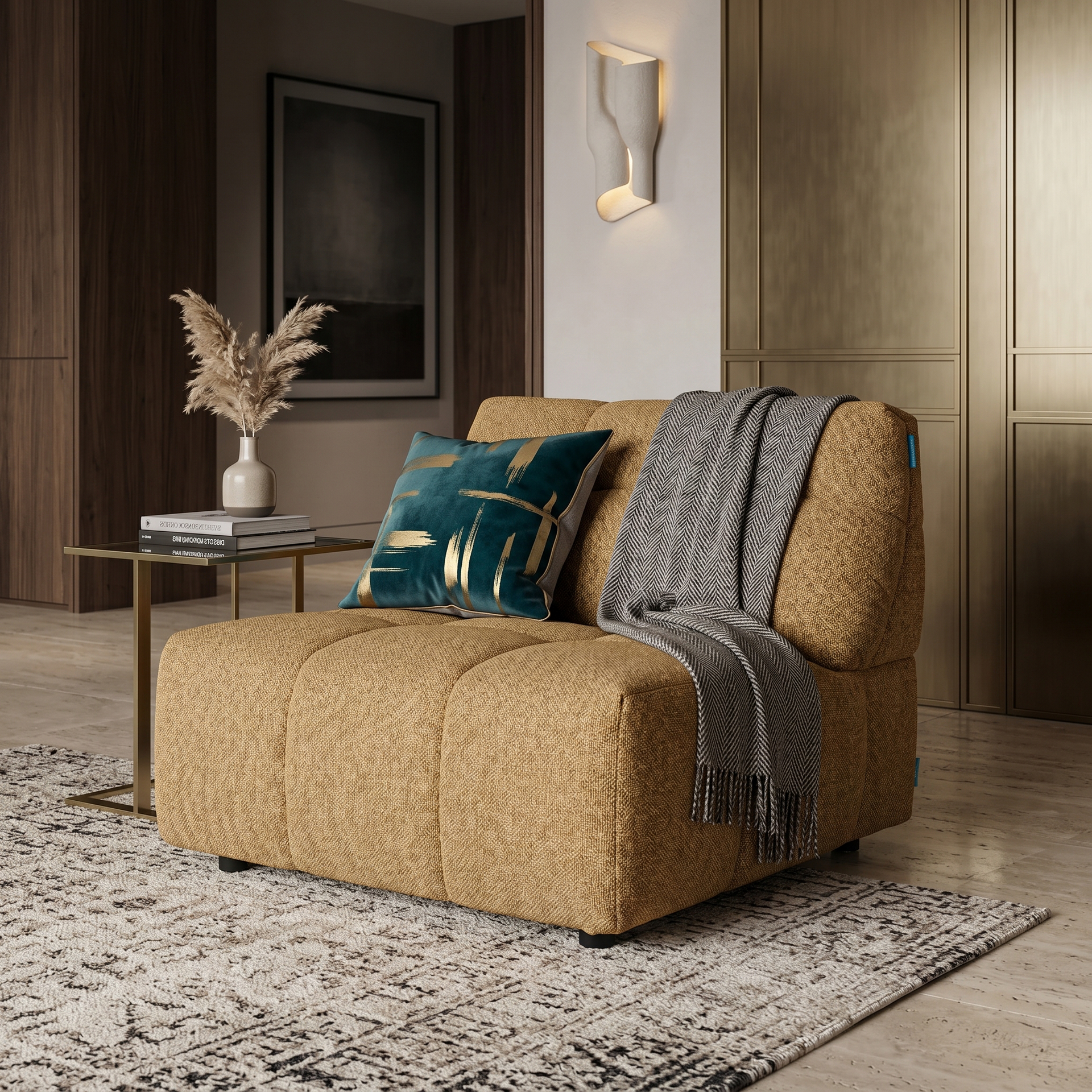 Nuoro Sofa, Mustard Yellow