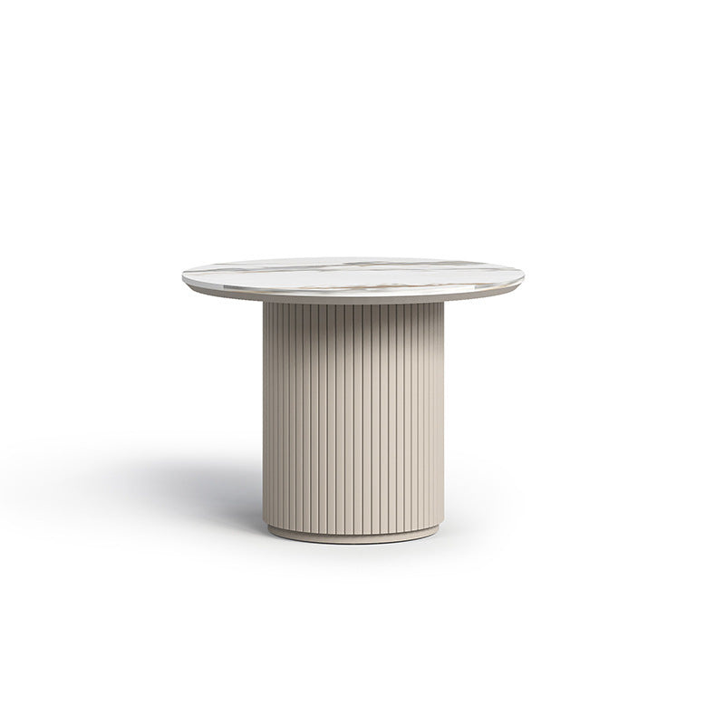 Bruil coffee table 60CM, Matte White & Grey