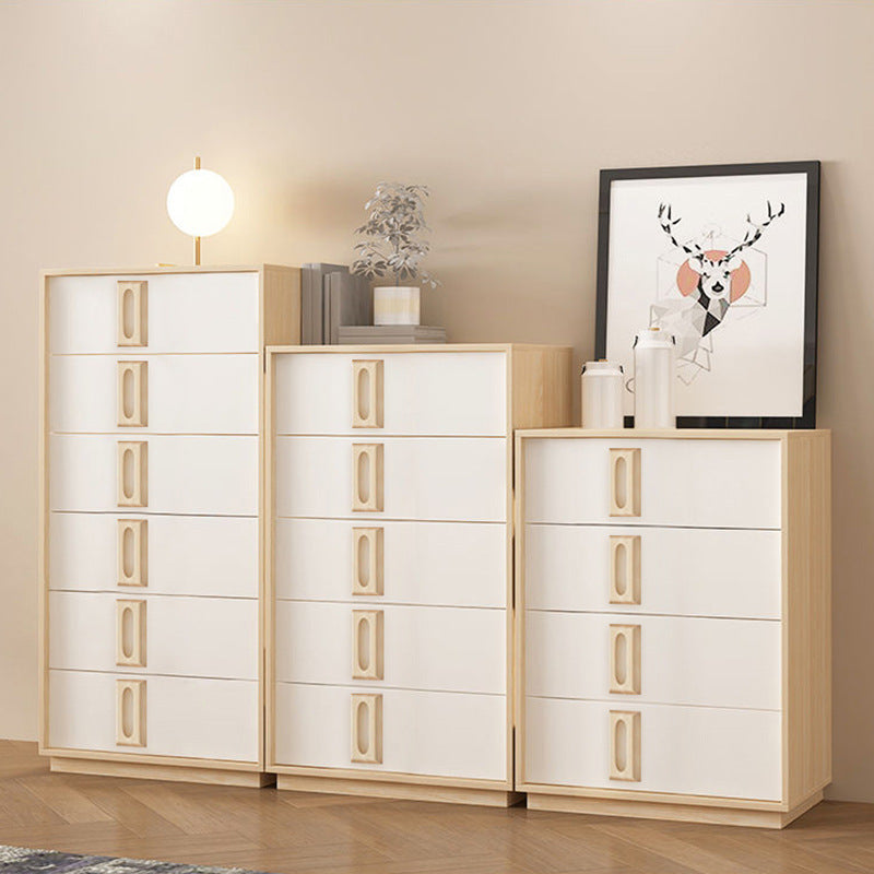 Canova 4 Drawers Chest, White & Diamond Wood